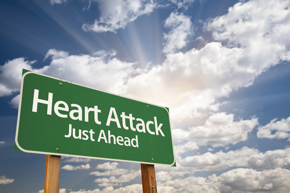 Road Sign that says Heart Attack Just Ahead